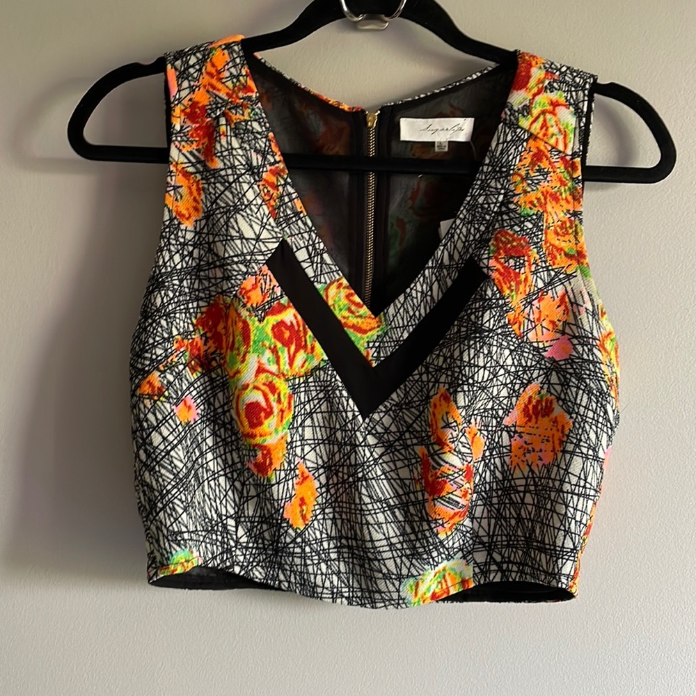 SUGARLIPS | printed crop top